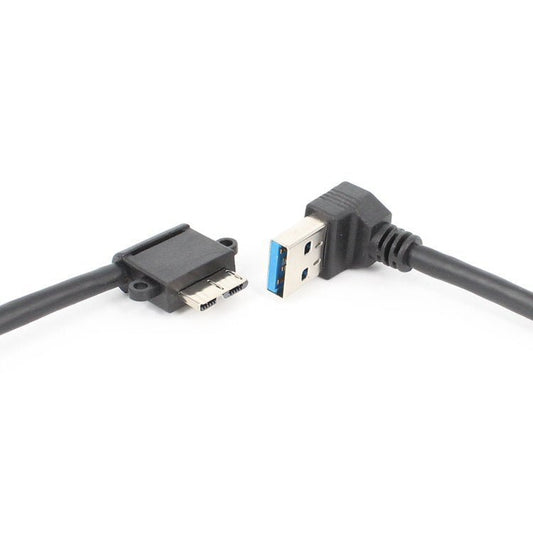 2 PCS USB 3.0 Upper Elbow Male to Micro USB 3.0 Elbow Charging Data Cable, Cable Length: 27cm, Upper Elbow - ORIWHIZ