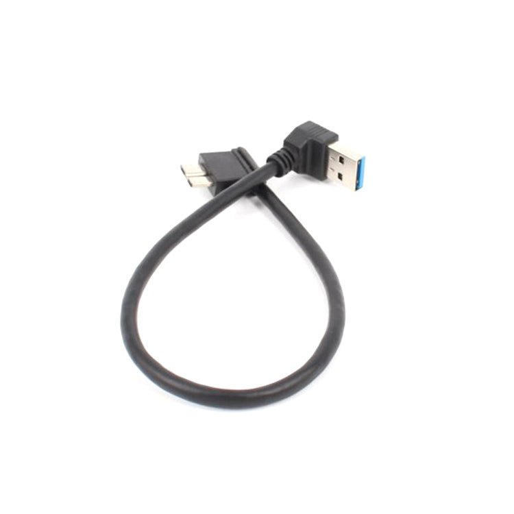 2 PCS USB 3.0 Upper Elbow Male to Micro USB 3.0 Elbow Charging Data Cable, Cable Length: 27cm, Upper Elbow - ORIWHIZ