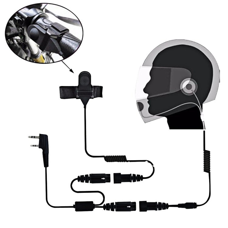 2 Pin PTT Adjustable Volume Motorcycle Helmet Headset Microphone for BAOFENG Radio Walkie Talkie - ORIWHIZConsumer ElectronicsWalkie TalkieWalkie Talkie Microphones & Headsets