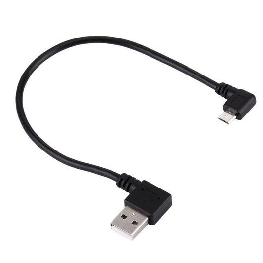 20cm USB 2.0 Right Turn Elbow to Micro USB Elbow Data Cable, Right to Right - ORIWHIZ