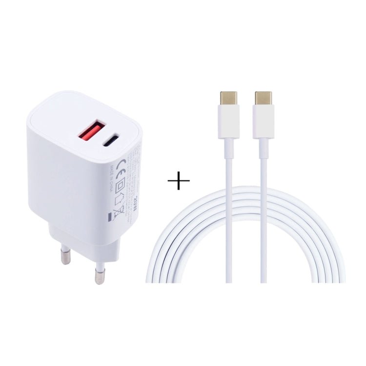 20W USB - C / Type - C + USB Ports Charger with 100W Type - C to Type - C Fast Charging Cable, 1m Type - C to Type - C, UK Plug, 1m Type - C to Type - C, US Plug, 1m Type - C to Type - C, EU Plug, 2m Type - C to Type - C, UK Plug, 2m Type - C to Type - C, US Plug - ORIWHIZ