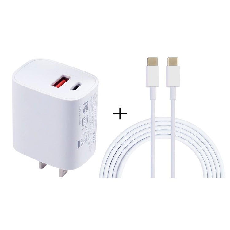 20W USB - C / Type - C + USB Ports Charger with 100W Type - C to Type - C Fast Charging Cable, 1m Type - C to Type - C, UK Plug, 1m Type - C to Type - C, US Plug, 1m Type - C to Type - C, EU Plug, 2m Type - C to Type - C, UK Plug, 2m Type - C to Type - C, US Plug - ORIWHIZ