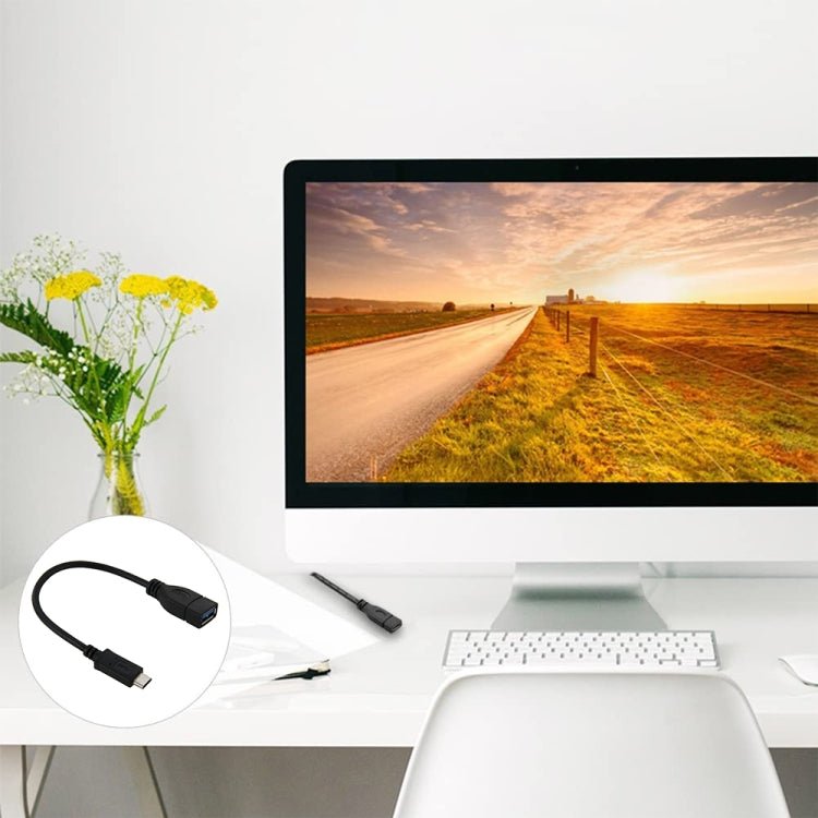 22cm USB - C / Type - C 3.1 Male to USB 3.0 Female Adapter Cable - ORIWHIZ