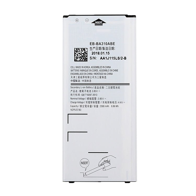 2300mAh Rechargeable Li - ion Battery EB - BA310ABE for Galaxy A3 (2016), A310F, A310F/DS, A310M, A310M/DS, A310Y, For A3 (2016) - ORIWHIZ