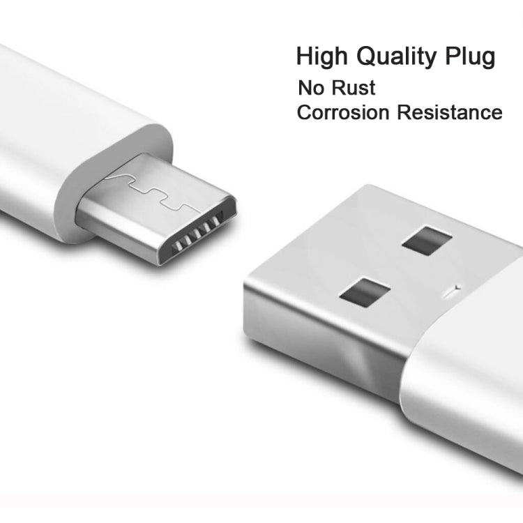 2.4A USB Male to Micro USB Male Interface Charge Cable, Length: 1m(White), 1m - ORIWHIZ