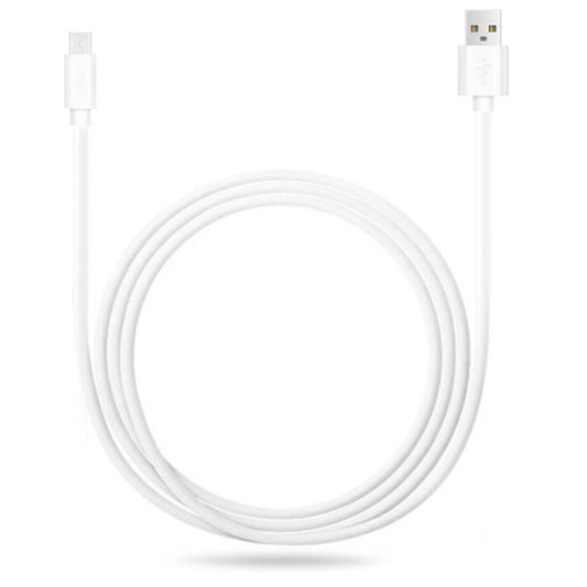 2.4A USB Male to Micro USB Male Interface Charge Cable, Length: 2m (White), 2m - ORIWHIZ