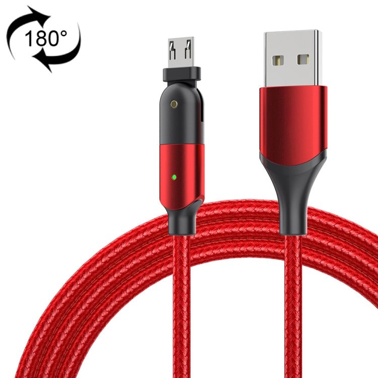2.4A USB to Micro USB 180 Degree Rotating Elbow Charging Cable, 1.2m Micro USB, 2m Micro USB - ORIWHIZ