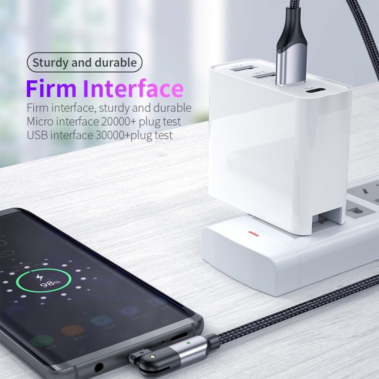 2.4A USB to Micro USB 180 Degree Rotating Elbow Charging Cable, 1.2m Micro USB, 2m Micro USB - ORIWHIZ