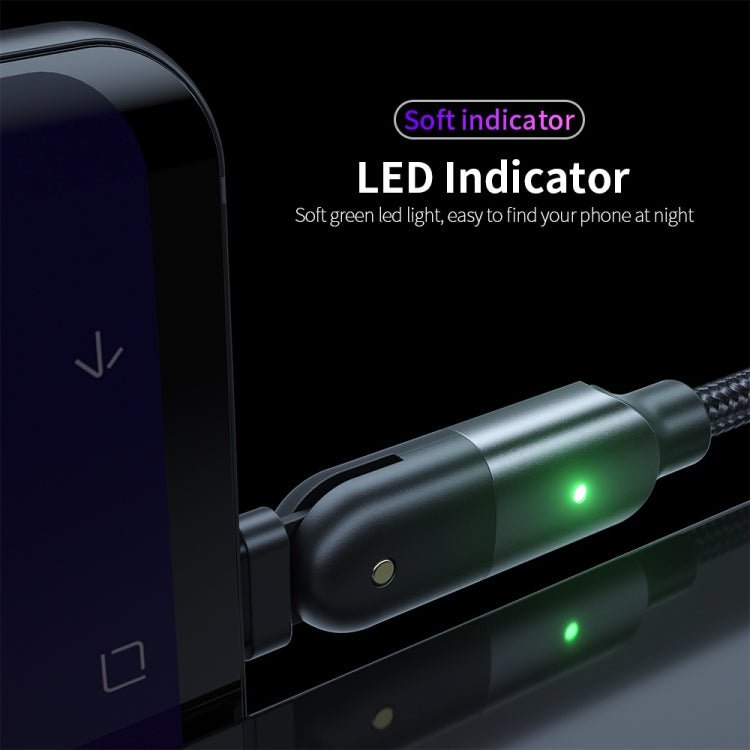 2.4A USB to Micro USB 180 Degree Rotating Elbow Charging Cable, 1.2m Micro USB, 2m Micro USB - ORIWHIZ