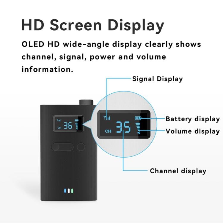 2.4G Wireless Office Conference Tour Guide Explainer One - Way One - To - Many Explainer Microphone, YWI22 Transmitter, YWI22 Receiver - ORIWHIZConsumer ElectronicsHandheld Walkie TalkieWalkie Talkie