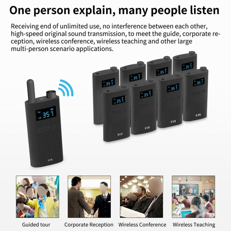 2.4G Wireless Office Conference Tour Guide Explainer One - Way One - To - Many Explainer Microphone, YWI22 Transmitter, YWI22 Receiver - ORIWHIZConsumer ElectronicsHandheld Walkie TalkieWalkie Talkie