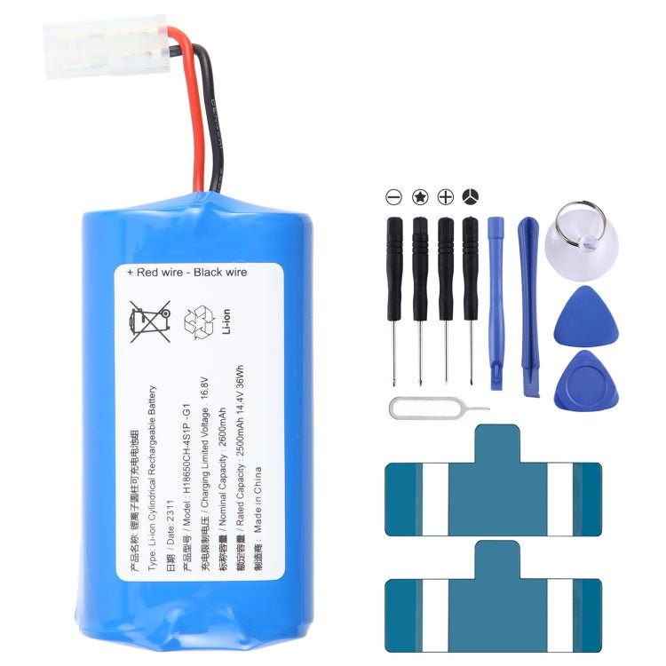 2500mAh 14.4V 36Wh H18650CH - 4S1P Original Sweeping Machine Battery Replacement For Xiaomi MIJIA G1, For Xiaomi MIJIA G1 - ORIWHIZ