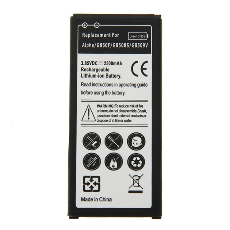 2500mAh Rechargeable Li - ion Battery for Galaxy Alpha / G850F / G850S / G850V, Neutral 2500mAh - ORIWHIZ
