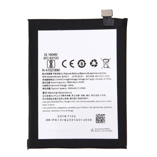2900mAh for OnePlus 3 (A3000 Version) Rechargeable Li - Polymer Battery, For OnePlus 3 - ORIWHIZ