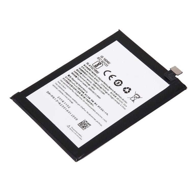 2900mAh for OnePlus 3 (A3000 Version) Rechargeable Li - Polymer Battery, For OnePlus 3 - ORIWHIZ