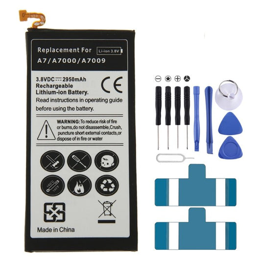 2950mAh High Capacity Rechargeable Li - ion Battery for Galaxy A7 / A700 / A700S, For A7 / A700F - ORIWHIZ
