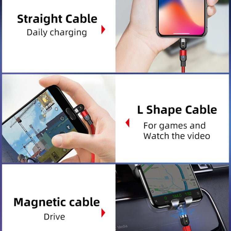 2m 2A Output USB to Micro USB Nylon Braided Rotate Magnetic Charging Cable, 2m Micro USB - ORIWHIZ