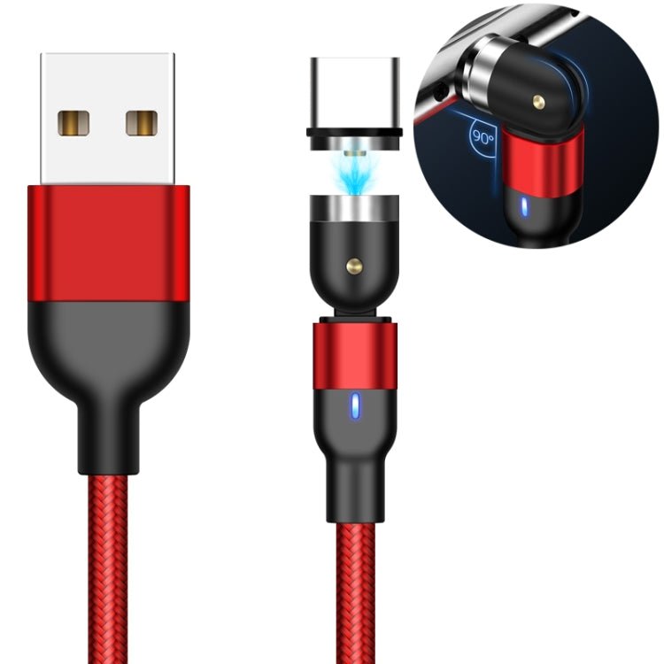 2m 2A Output USB to USB - C / Type - C Nylon Braided Rotate Magnetic Charging Cable, 2m Type - C - ORIWHIZ