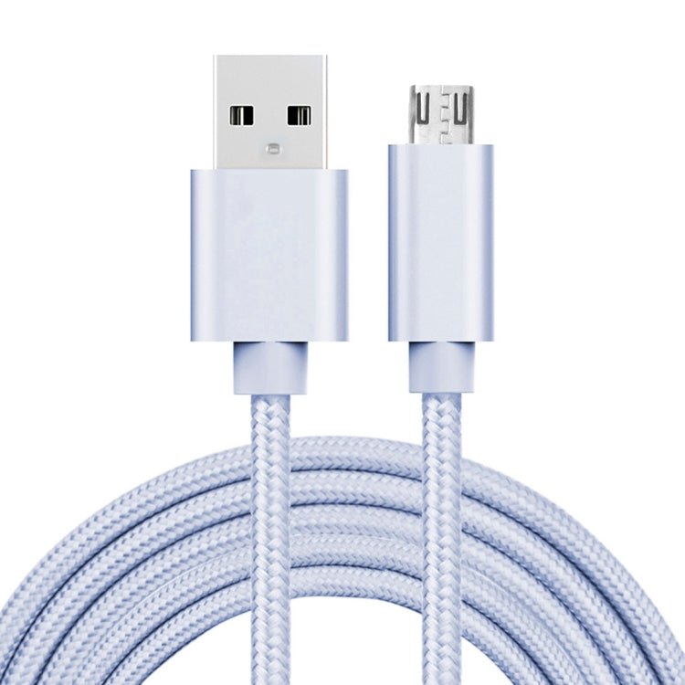 2m 3A Woven Style Metal Head Micro USB to USB Data / Charger Cable, 2m Micro USB - ORIWHIZ
