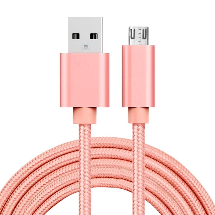 2m 3A Woven Style Metal Head Micro USB to USB Data / Charger Cable, 2m Micro USB - ORIWHIZ