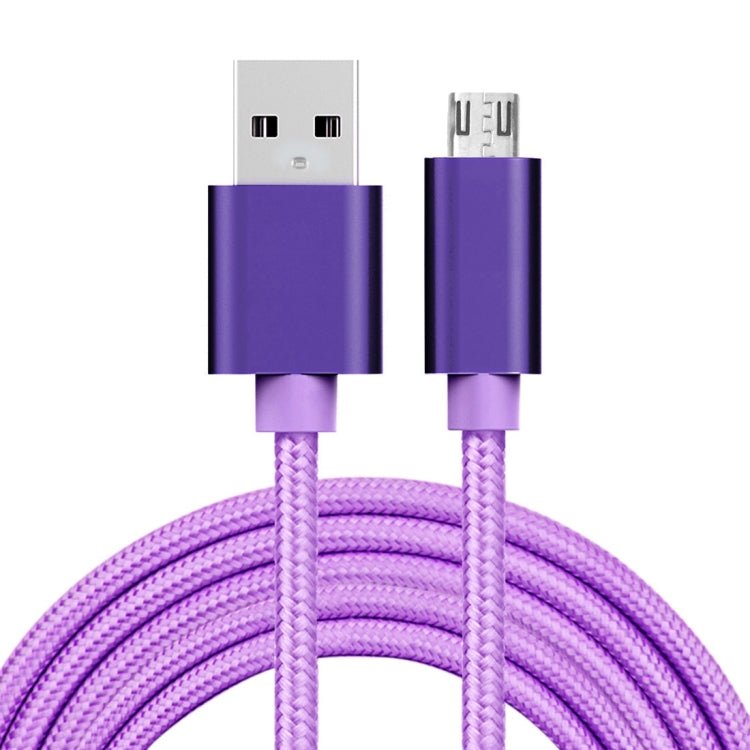 2m 3A Woven Style Metal Head Micro USB to USB Data / Charger Cable, 2m Micro USB - ORIWHIZ
