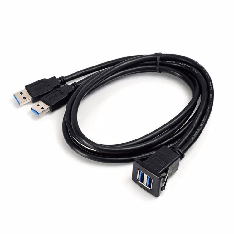 2m ABS Shell Flush Mount USB 3.0 Dock Car Ship Motorcycle Dashboard Panel Male to Female Data Waterproof Extension Cord, For Cable Length: 2m - ORIWHIZCar Replacement PartsDIY CablesIn Car