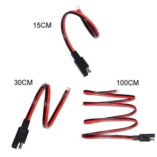 2pcs 20A Solar Car Battery SAE Power Extension Cable, 15cm, 30cm, 100cm - ORIWHIZCar Replacement PartsDIY CablesIn Car