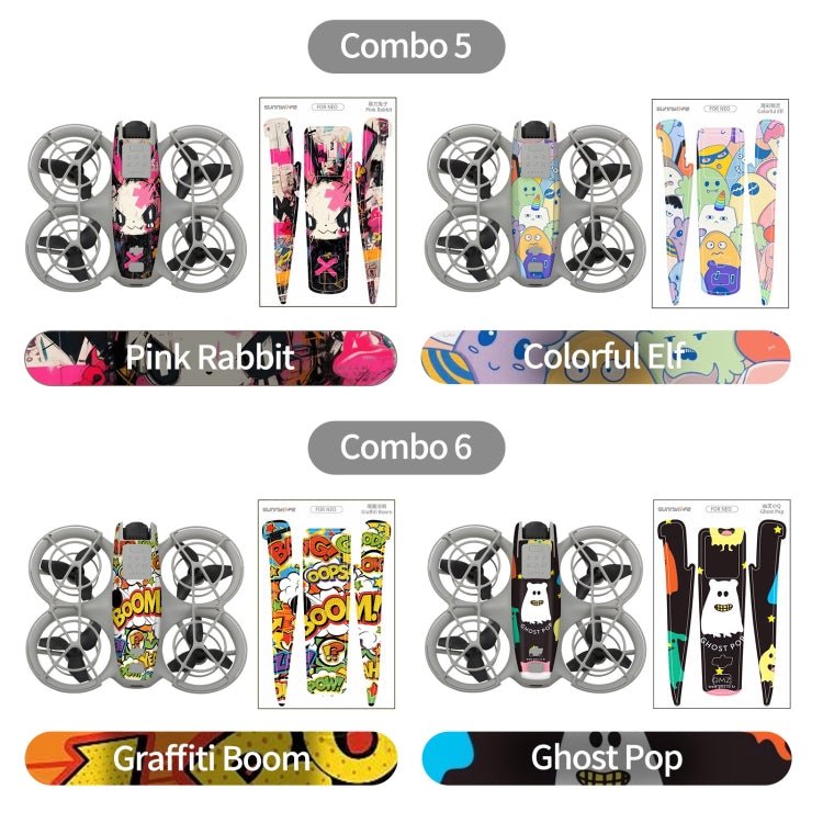 2pcs Combo Drone Body Protective Stickers, For DJI Neo - ORIWHIZDJI & Insta360 AccessoriesDJI Neo AccessoriesStickers