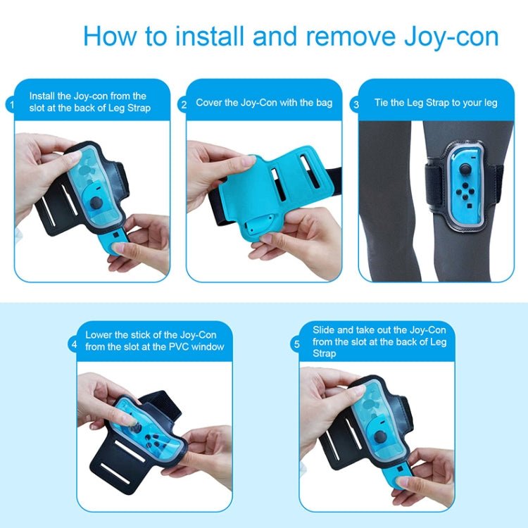 2PCS JYS JYS - NS242 For Nintendo Switch Joy - con Small Handlebar Leg Sports Straps, JYS - NS242(Black), JYS - NS242(Red Blue) - ORIWHIZJYSNintendo AccessoriesNintendo Accessories Others