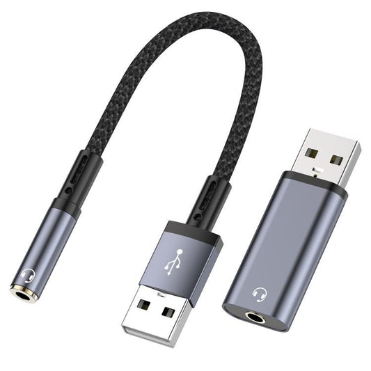 2pcs / Set USB Male to 3.5mm Female Audio Adapter & Cable, Adapter & Cable - ORIWHIZ