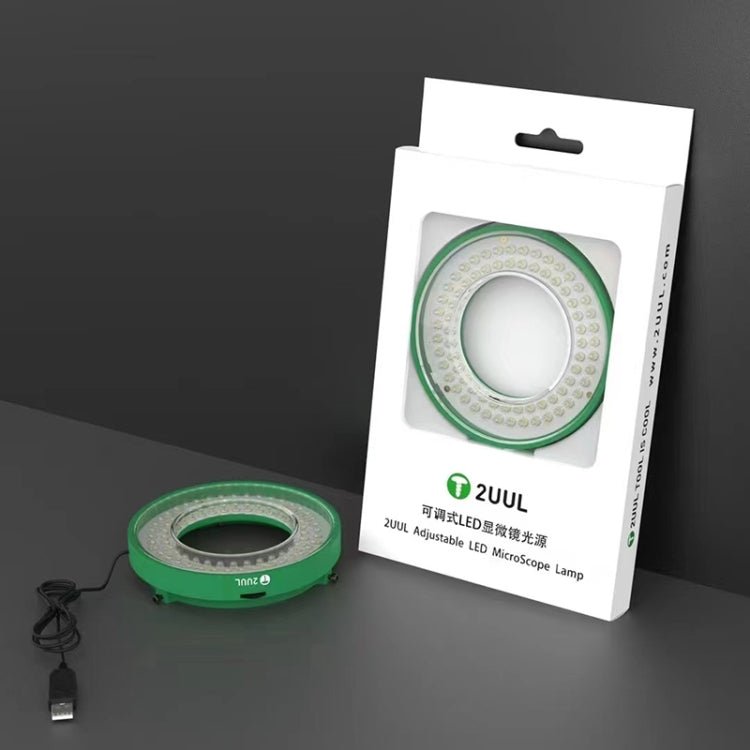 2UUL Adjustable LED Microscope Ring Lamp 5V USB Power Supply, 62mm - ORIWHIZ
