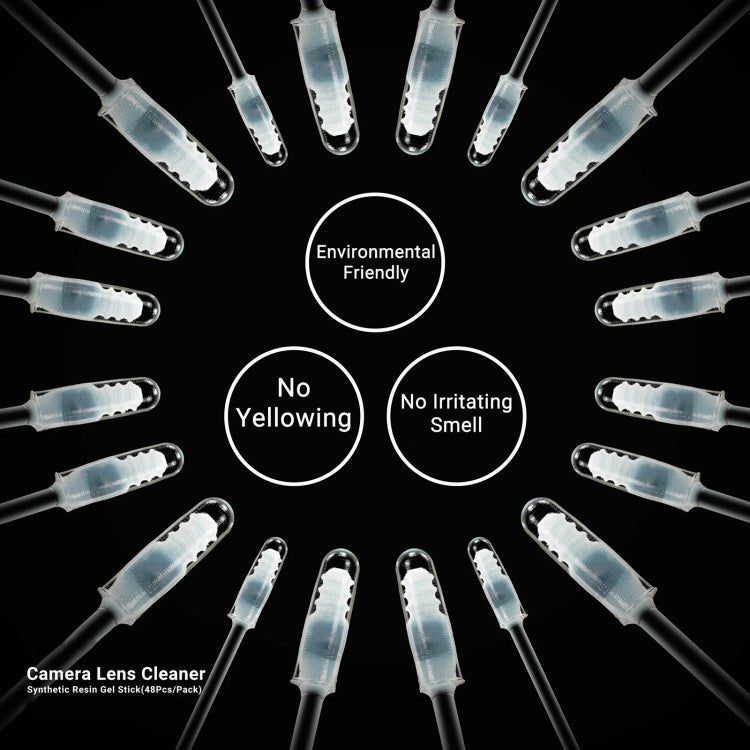 2UUL CL21 48pcs/box Camera Lens Dust Cleaning Synthetic Resin Gel Stick, CL21 - ORIWHIZ