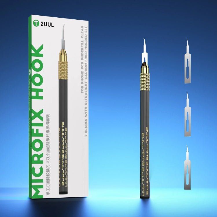 2UUL DA12 MicroFix Hook Phone PCB Clean with Ultralight Carbon Fiber Holder Set, DA12 - ORIWHIZ