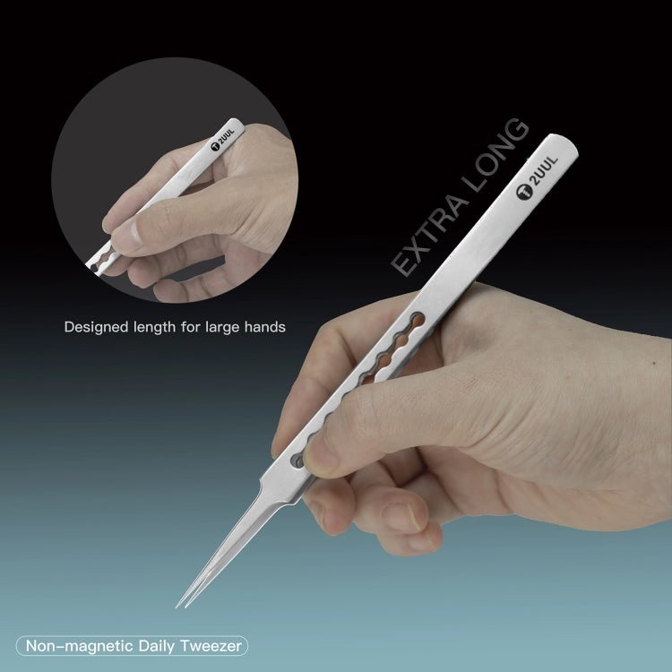 2UUL Non - magnetic Stainless Stencil Tweezers with Holes, TW21, TW22 - ORIWHIZ