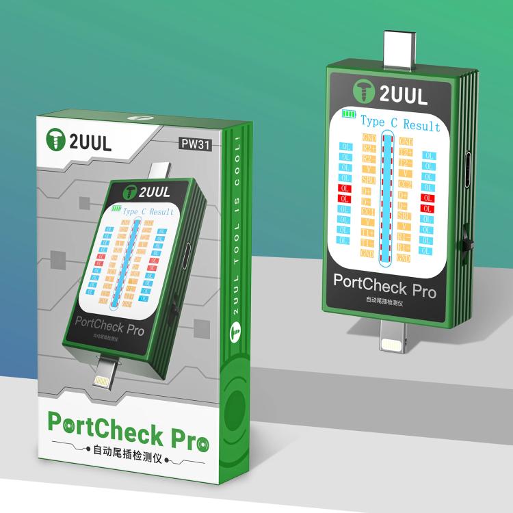 2uul PW31 PortCheck Pro 5V / 2A Type - C / Lighting Interface Automatic Tail Plug Detector, PW31 - ORIWHIZ