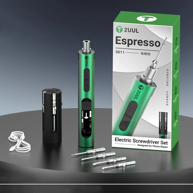 2uul SD11 Espresso Electric Screwdriver Set, SD11 - ORIWHIZ