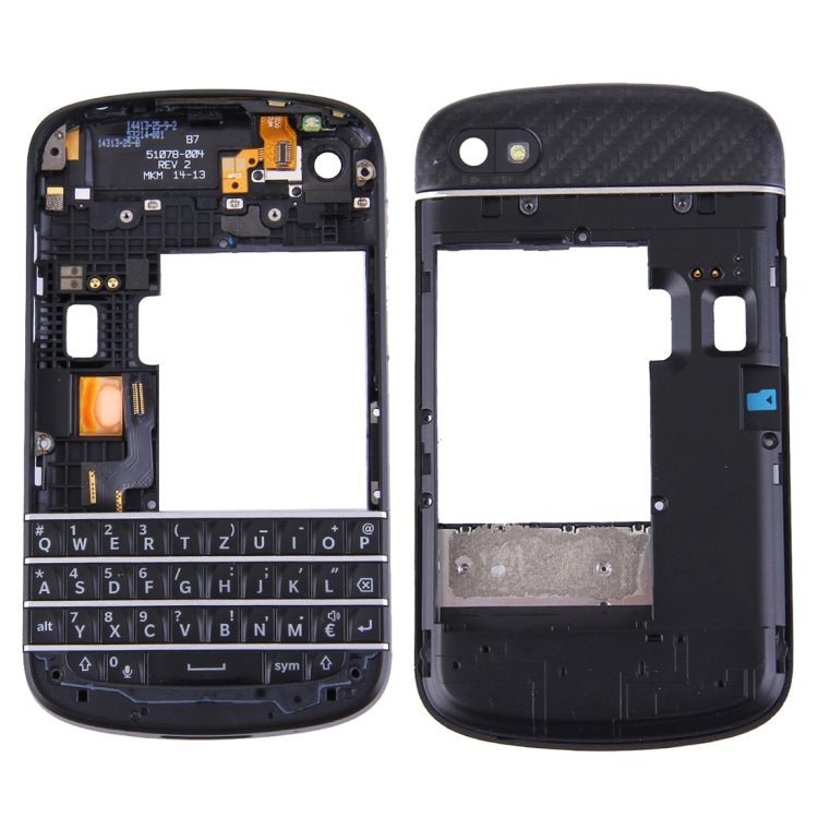 3 in 1 for BlackBerry Q10 (Keyboard + Middle Frame Bezel + Back Plate Housing Camera Lens Panel) Full Assembly Housing Cover, For Q10 - ORIWHIZ