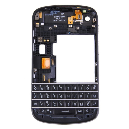 3 in 1 for BlackBerry Q10 (Keyboard + Middle Frame Bezel + Back Plate Housing Camera Lens Panel) Full Assembly Housing Cover, For Q10 - ORIWHIZ