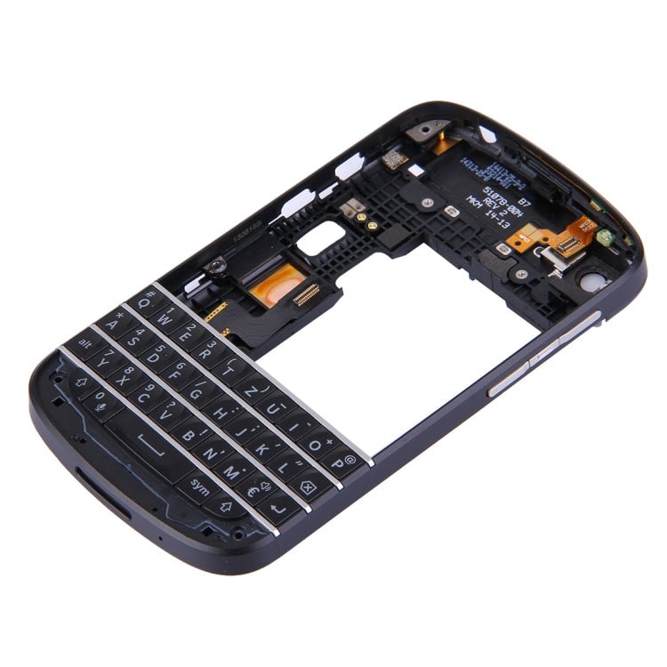 3 in 1 for BlackBerry Q10 (Keyboard + Middle Frame Bezel + Back Plate Housing Camera Lens Panel) Full Assembly Housing Cover, For Q10 - ORIWHIZ