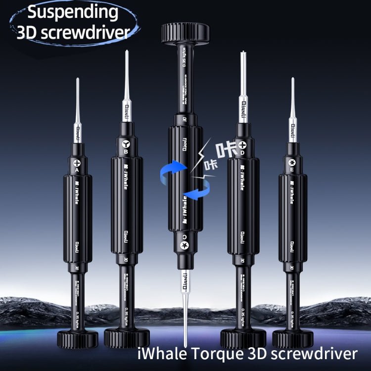 3 in 1 QianLi iWhale Special S2 Steel Magnetic Torque 3D Screwdriver, A/B/C - ORIWHIZ