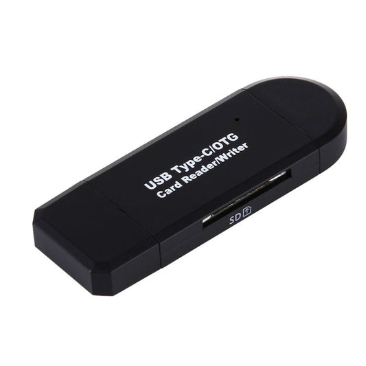 3 in 1 USB - C / Type - C 3.1 to USB 2.0 + Micro USB + SD(HC) + Micro SD Card Reader Adapter with OTG Function - ORIWHIZ