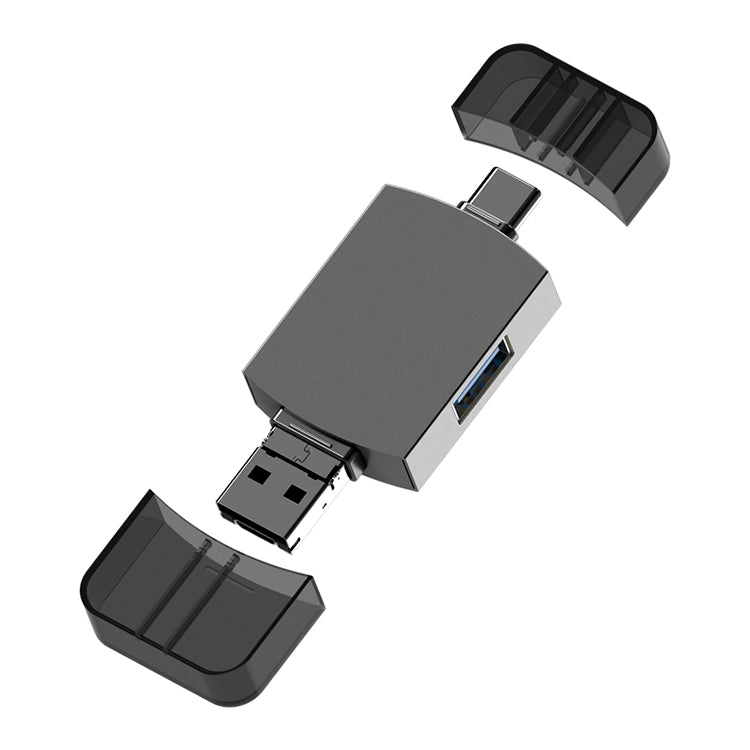 3 in 1 USB - C / Type - C to USB + Micro USB OTG Adapter TF / SD Card Card Reader, Micro USB - ORIWHIZ