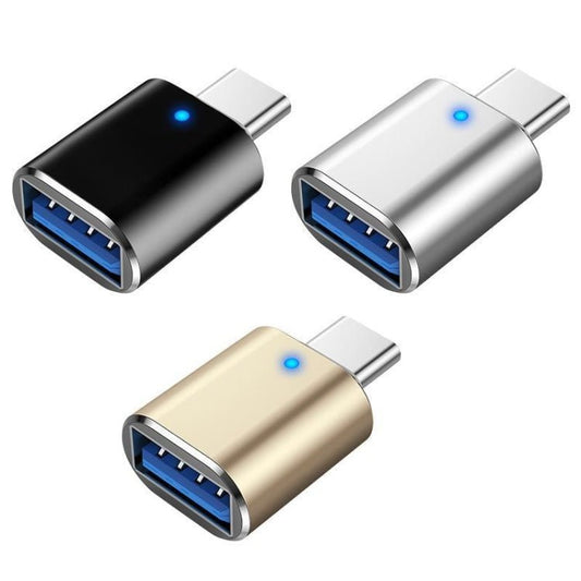 3 PCS USB 3.0 Female to USB - C / Type - C Male OTG Adapte with Indicator Light, 3 PCS with Indicator - ORIWHIZ