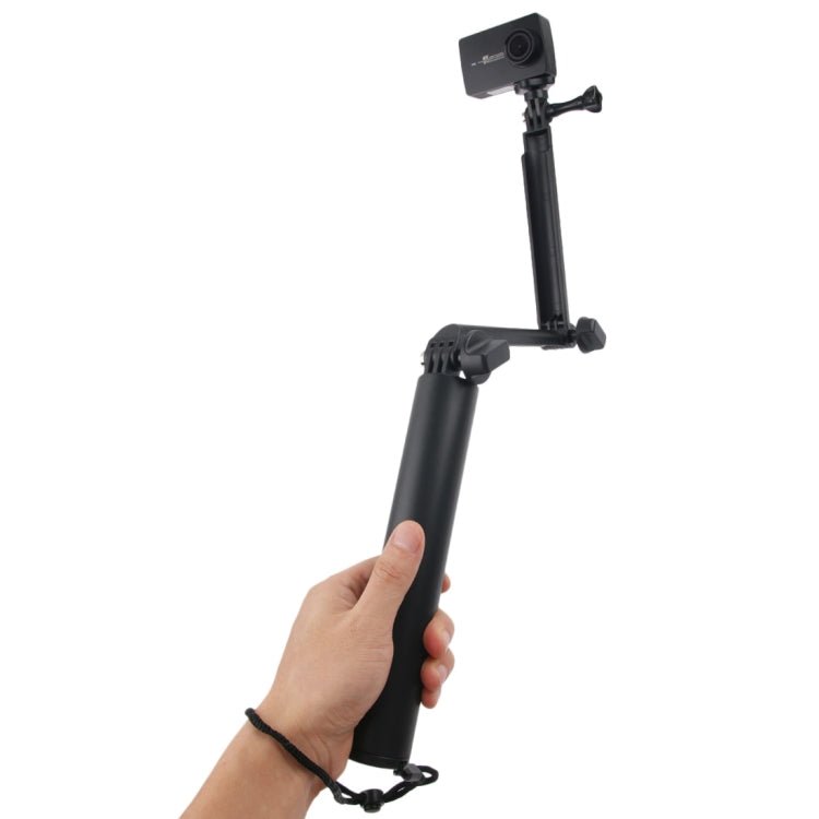 3 - Way Monopod + Magic Mount Selfie Stick for GoPro, Insta360, DJI and Other Action Cameras, Length: 24.5 - 63cm, Length: 24.5 - 63cm(Black) - ORIWHIZDJI & Insta360 AccessoriesExtendable PoleUniversal Grip Tripod