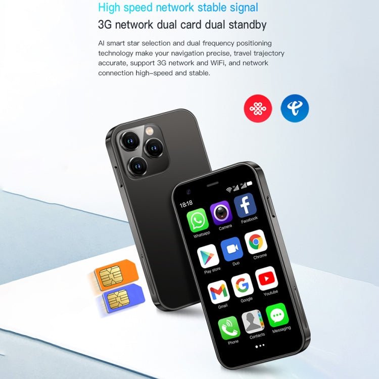 3.0 inch Android 8.1 MTK6580 Quad Core up to 1.3GHz, Bluetooth, WiFi, GPS, Network: 3G, Dual SIM, SOYES XS15 - ORIWHIZ