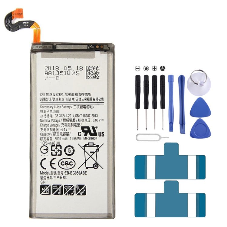 3000mAh Li - Polymer Battery EB - BG950ABE for Samsung Galaxy S8 / G950F / G950A / G950V / G950U / G950T, For Galaxy S8 - ORIWHIZ