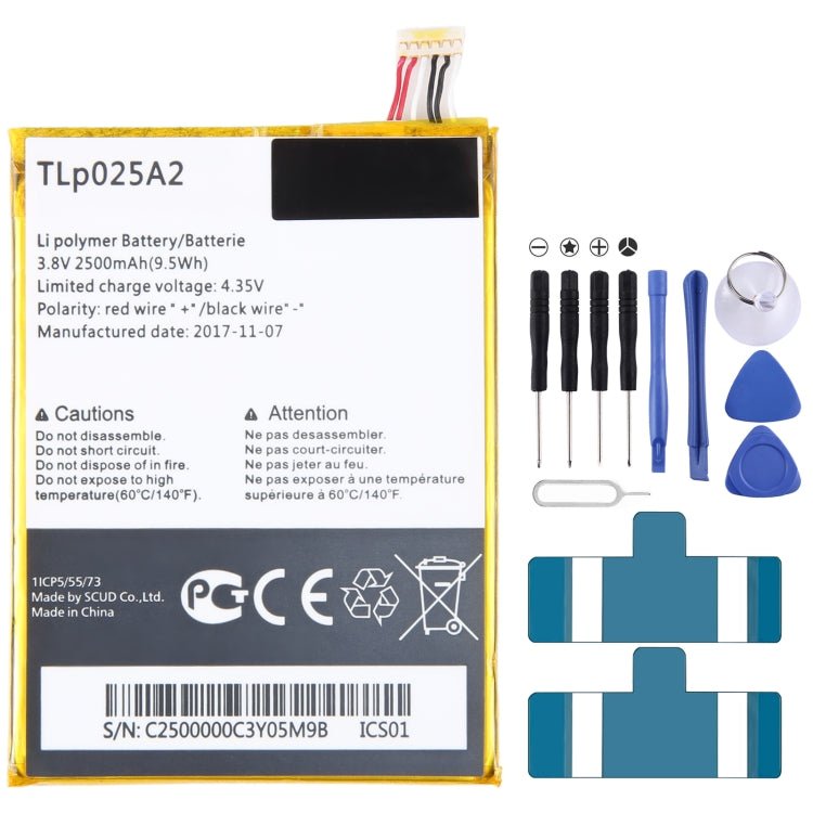 300mAh Battery Replacement, For Alcatel JOY TAB 2 9032Z, For Alcatel Joy Tab 9029Z, For Alcatel One Touch Pixi 3 Tab 7.0 LTE 4G, For Alcatel OneTouch EVO 7 HD E710, For Alcatel 3L 2020 5029D, For Alcatel T790H T790S, For Alcatel One Touch Idol 4S OT - 6070 - ORIWHIZ