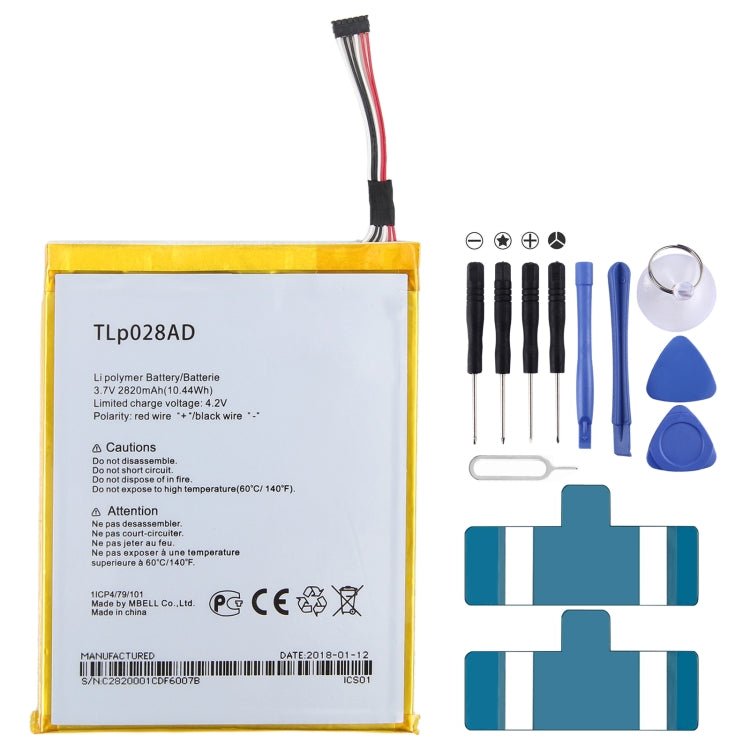 300mAh Battery Replacement, For Alcatel JOY TAB 2 9032Z, For Alcatel Joy Tab 9029Z, For Alcatel One Touch Pixi 3 Tab 7.0 LTE 4G, For Alcatel OneTouch EVO 7 HD E710, For Alcatel 3L 2020 5029D, For Alcatel T790H T790S, For Alcatel One Touch Idol 4S OT - 6070 - ORIWHIZ