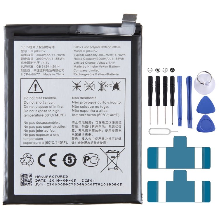 300mAh Battery Replacement, For Alcatel JOY TAB 2 9032Z, For Alcatel Joy Tab 9029Z, For Alcatel One Touch Pixi 3 Tab 7.0 LTE 4G, For Alcatel OneTouch EVO 7 HD E710, For Alcatel 3L 2020 5029D, For Alcatel T790H T790S, For Alcatel One Touch Idol 4S OT - 6070 - ORIWHIZ