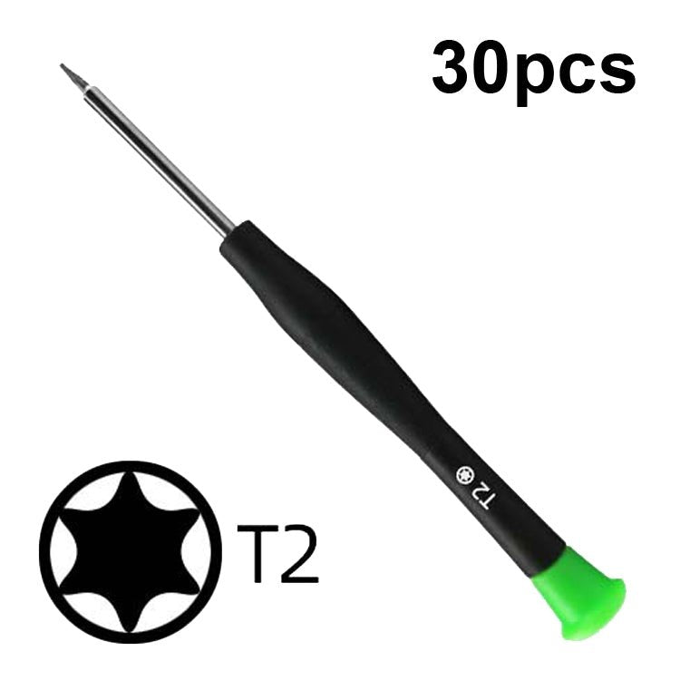 30pcs Color Hat Screw Batch Digital Mobile Phone Clock Maintenance Tool, 1.5 Phillips, 1.5 Straight, 0.8 Five Star, 0.6 Y Shape, T2 Hexagon, T5 Hexagon - ORIWHIZ